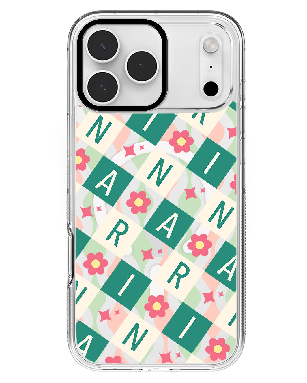 iPhone Rearguard MagSwap - CUSTOM MONOGRAM 3.0 Flower Grid 4.0