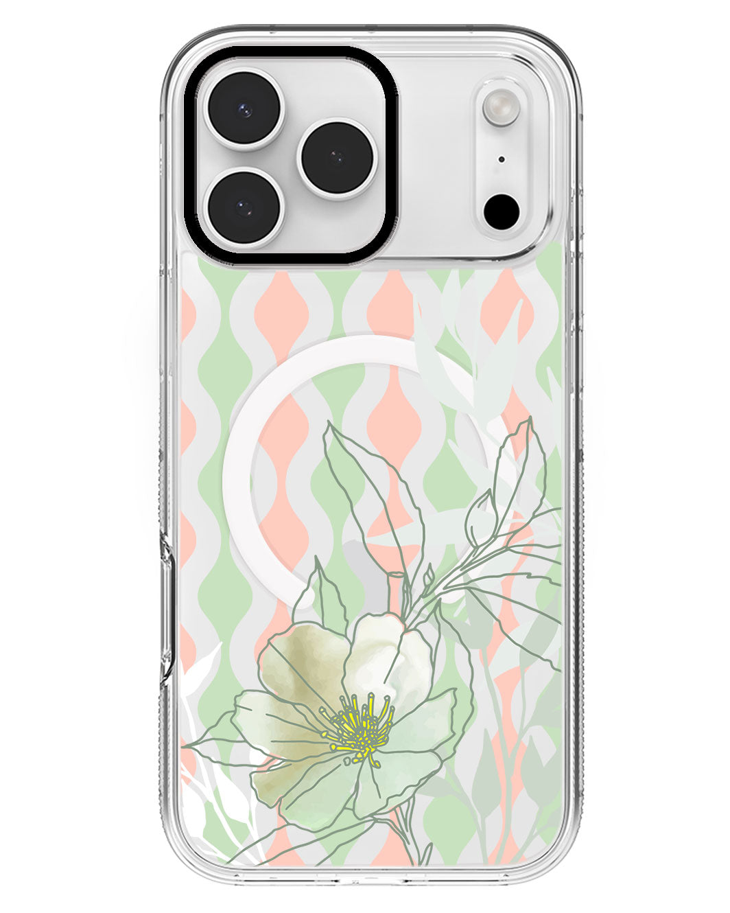 iPhone Rearguard MagSwap - Greenmint Lily
