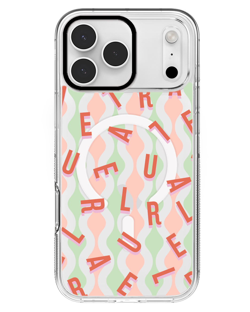 iPhone Rearguard MagSwap - CUSTOM MONOGRAM 1.0 Coral