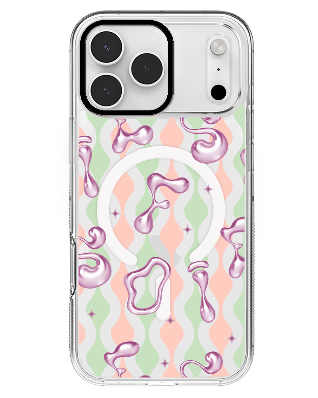 iPhone Rearguard MagSwap - Pink Chrome Monogram