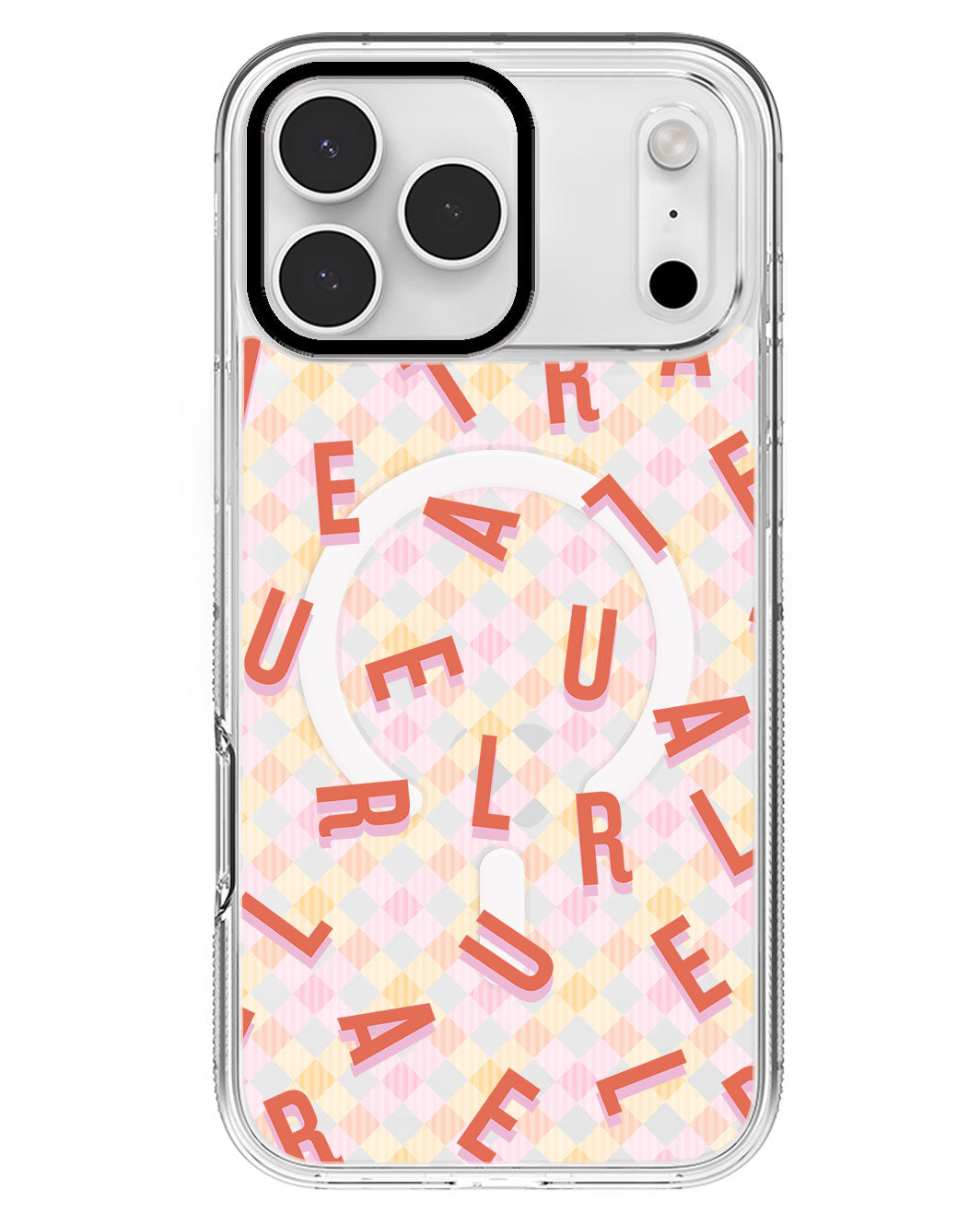 iPhone Rearguard MagSwap - CUSTOM MONOGRAM 1.0 Coral