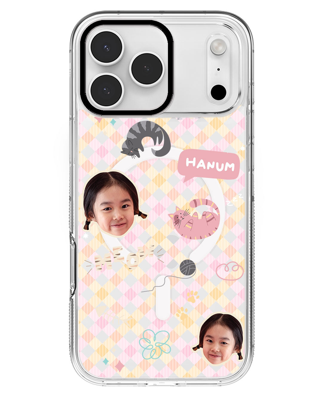 iPhone Rearguard MagSwap - Face Grid Kitty