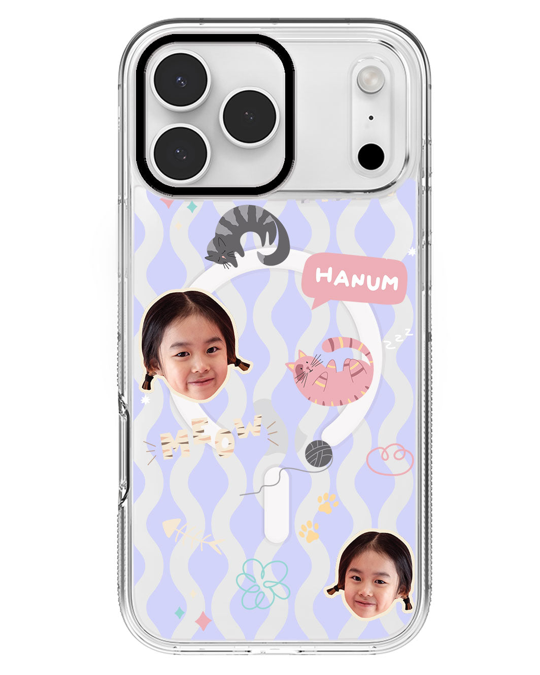 iPhone Rearguard MagSwap - Face Grid Kitty
