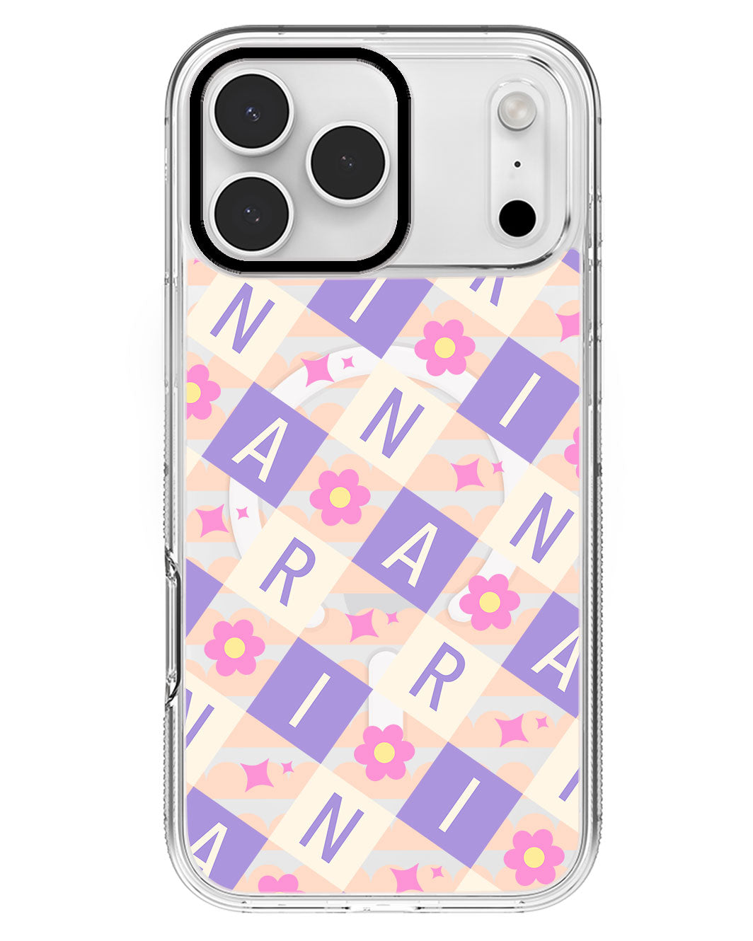 iPhone Rearguard MagSwap - CUSTOM MONOGRAM 3.0 Flower Grid 3.0
