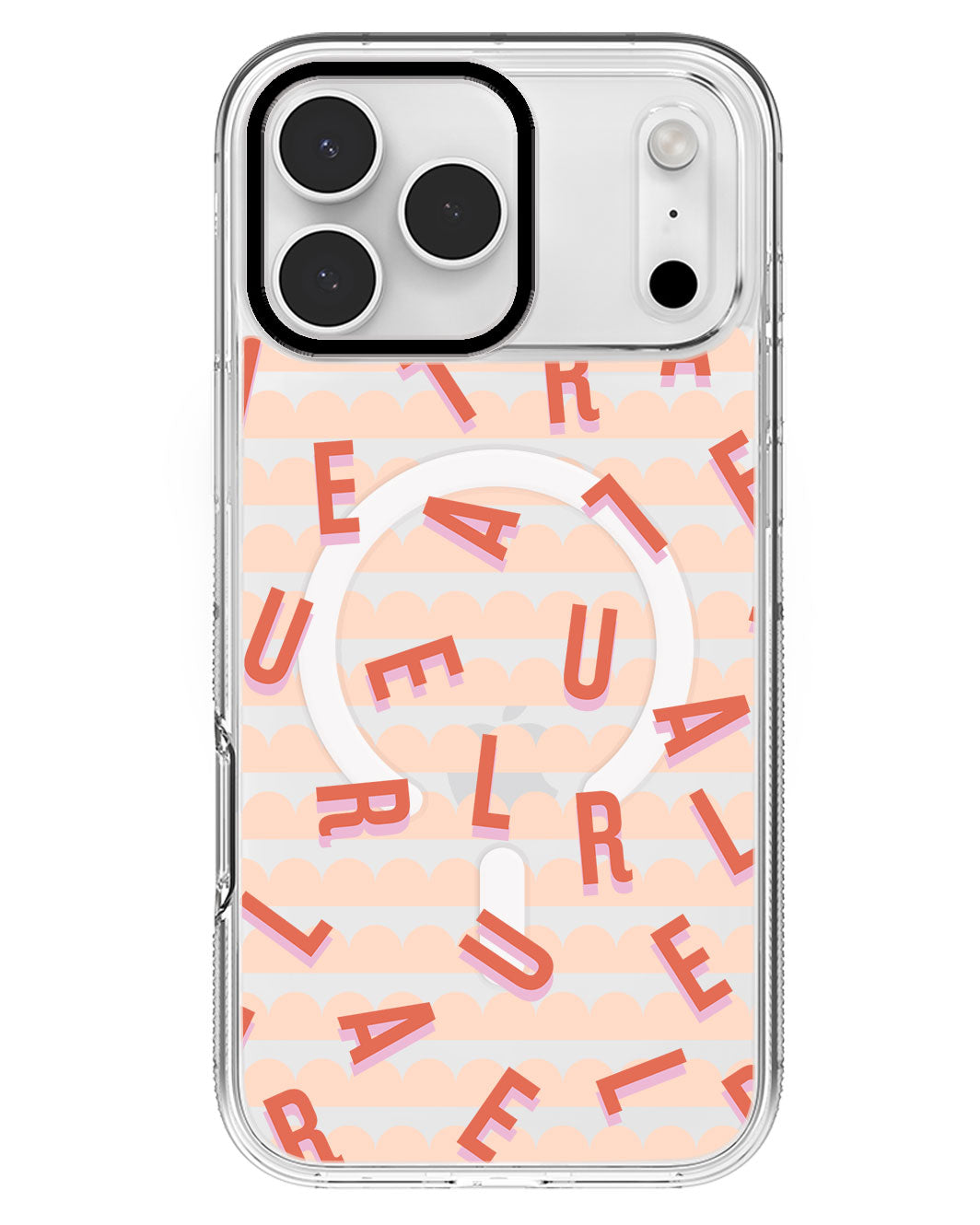 iPhone Rearguard MagSwap - CUSTOM MONOGRAM 1.0 Coral