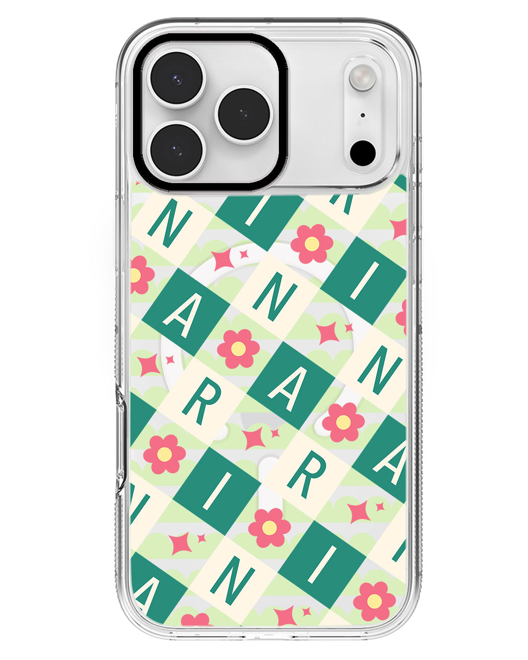 iPhone Rearguard MagSwap - CUSTOM MONOGRAM 3.0 Flower Grid 4.0