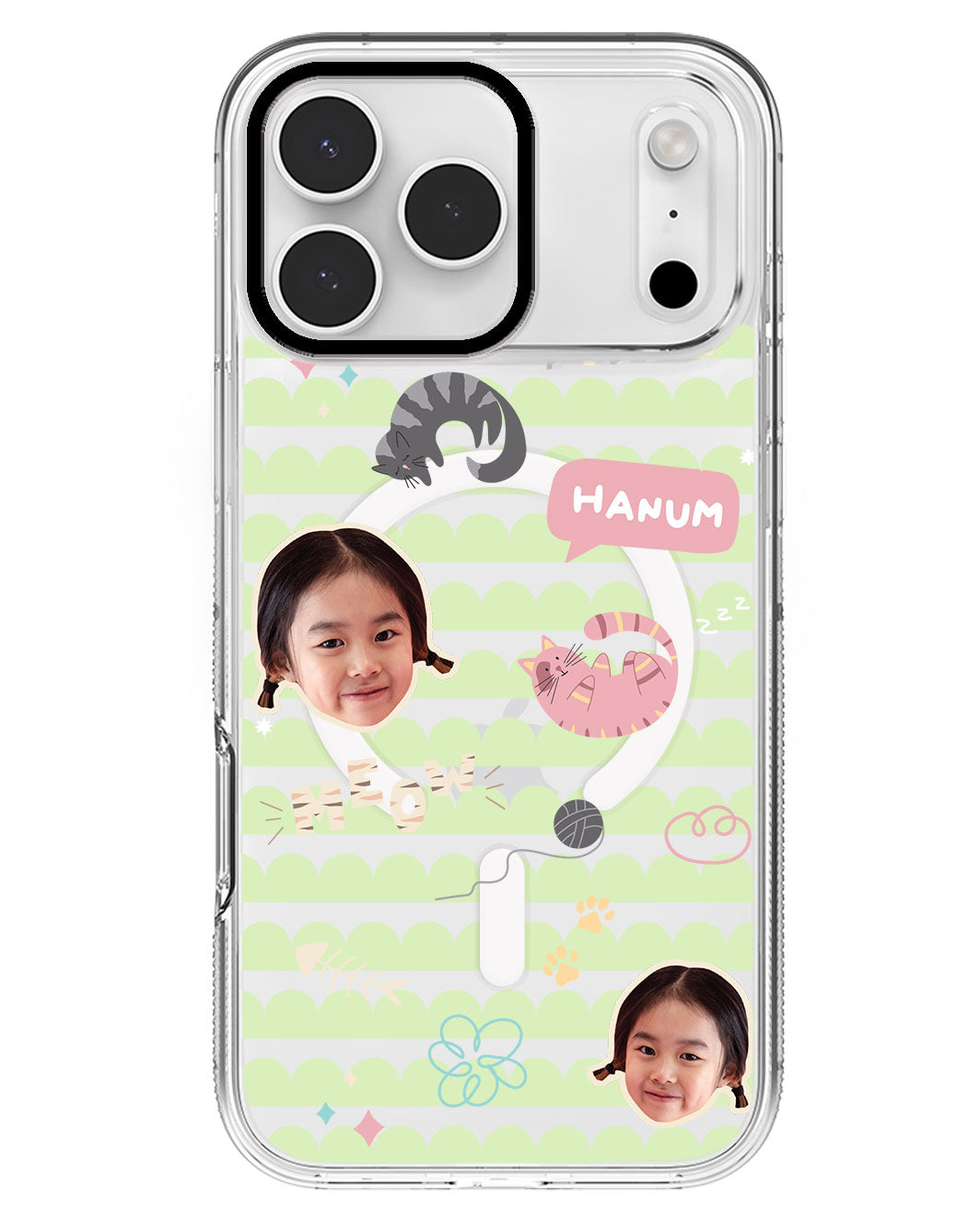 iPhone Rearguard MagSwap - Face Grid Kitty