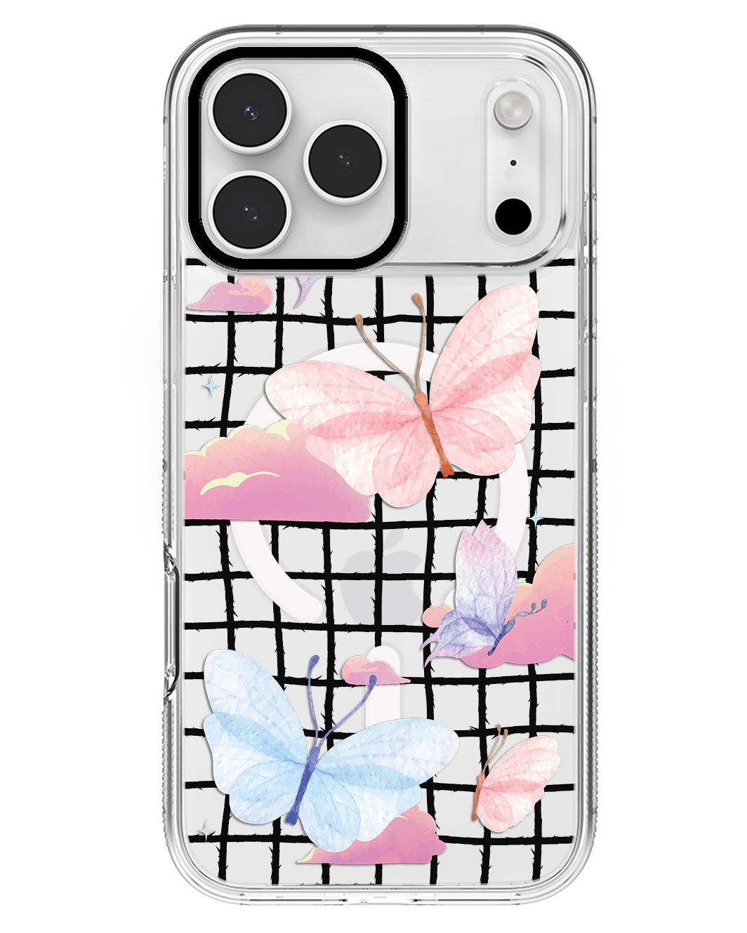 iPhone Rearguard MagSwap - Butterfly & Clouds