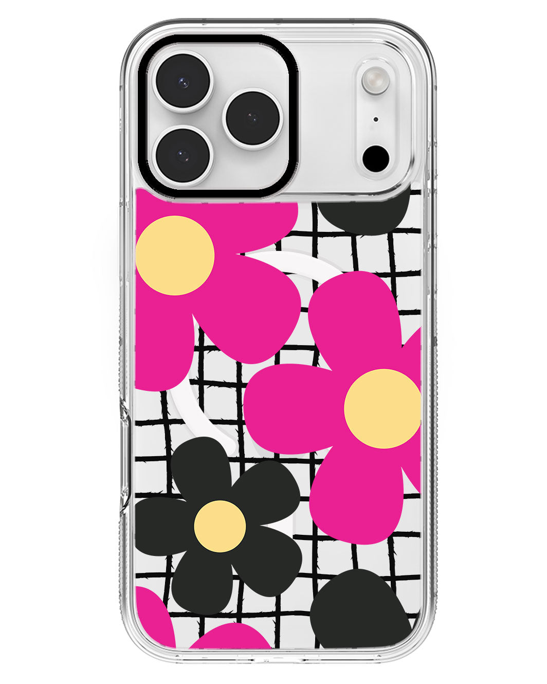 iPhone Rearguard MagSwap - Daisy Hot Pink