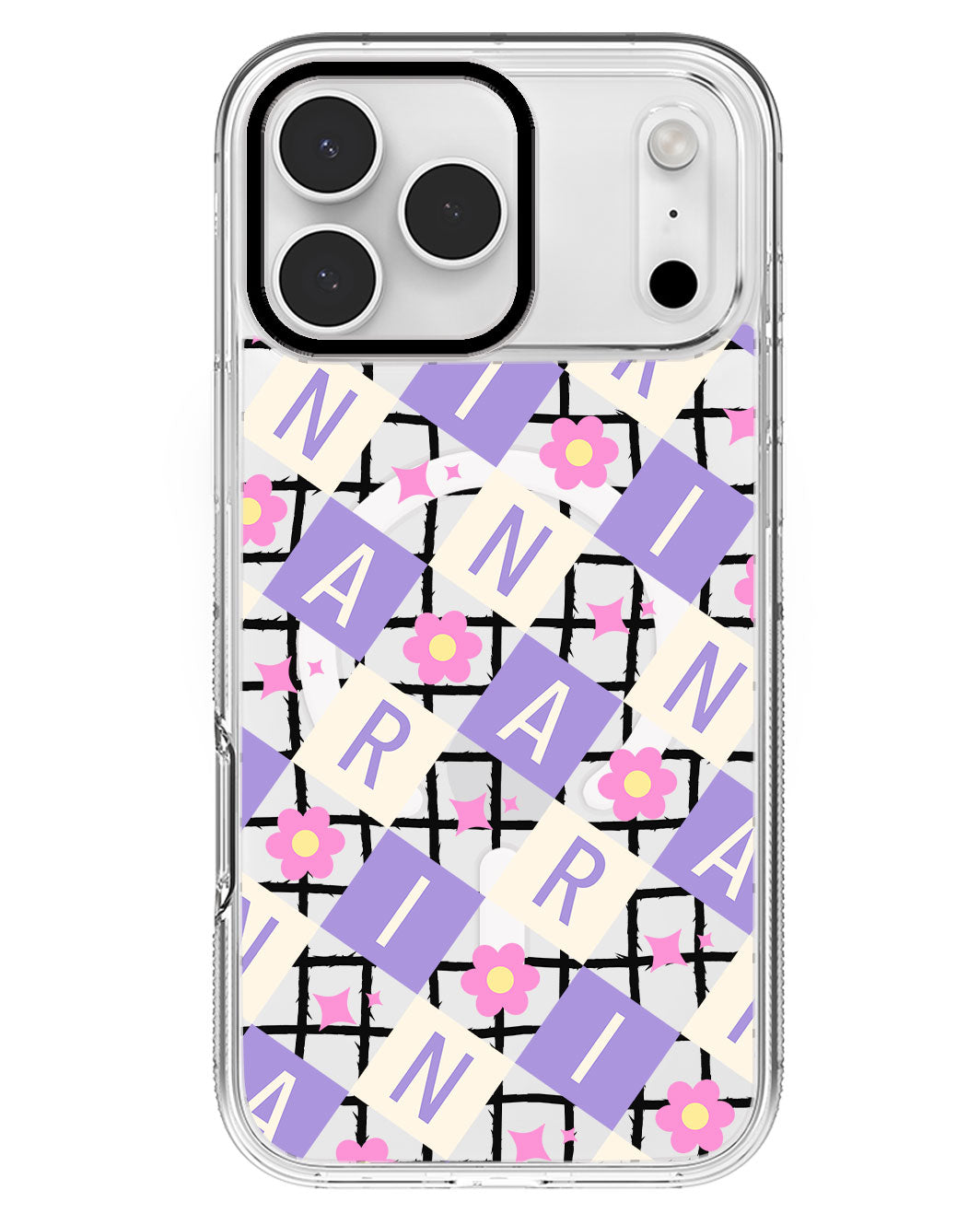 iPhone Rearguard MagSwap - CUSTOM MONOGRAM 3.0 Flower Grid 3.0