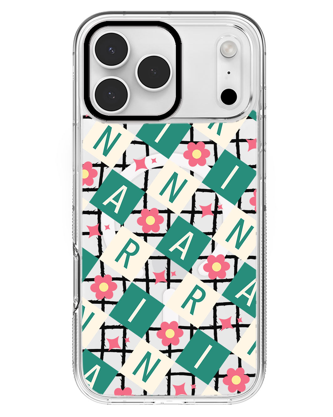 iPhone Rearguard MagSwap - CUSTOM MONOGRAM 3.0 Flower Grid 4.0