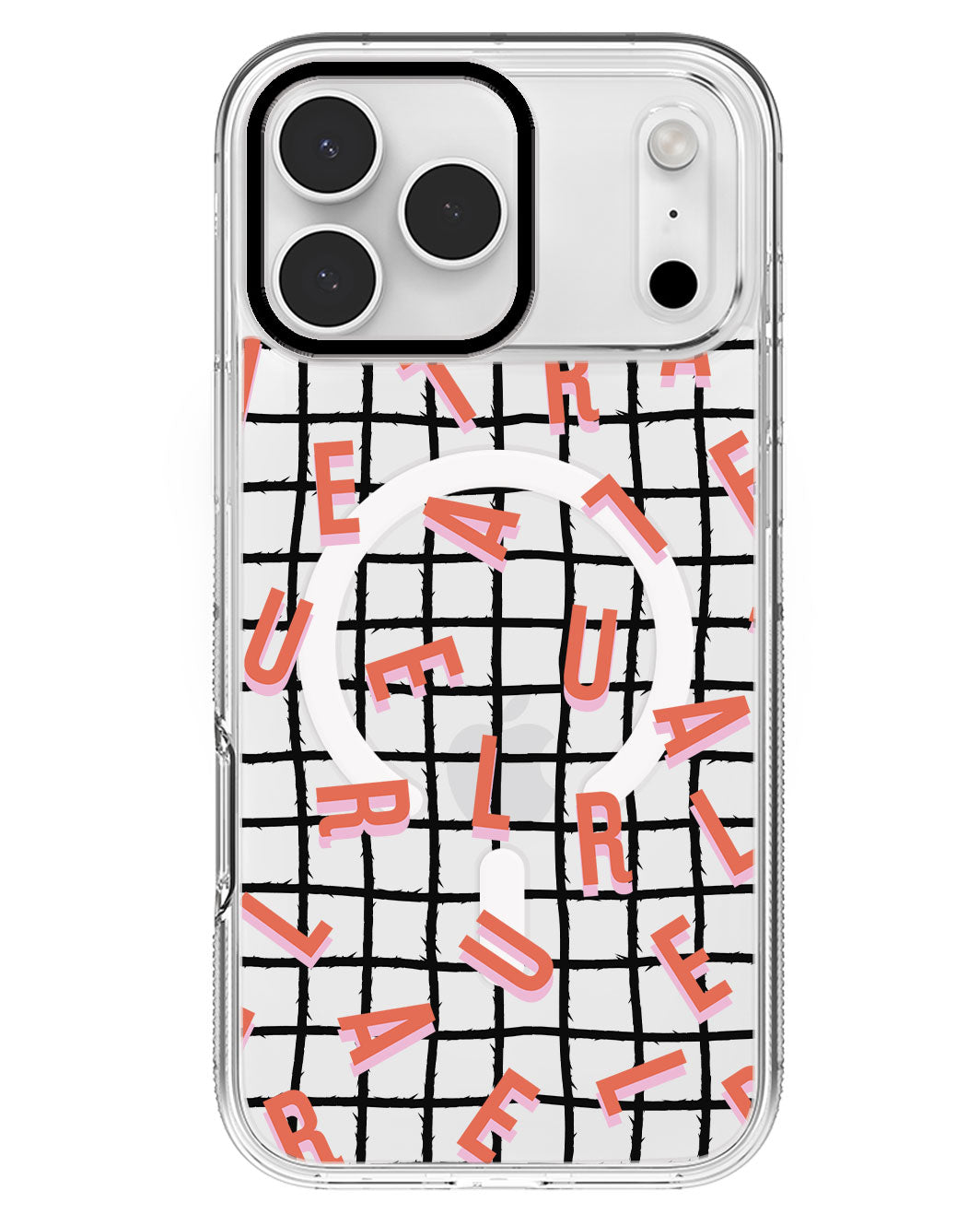 iPhone Rearguard MagSwap - CUSTOM MONOGRAM 1.0 Coral