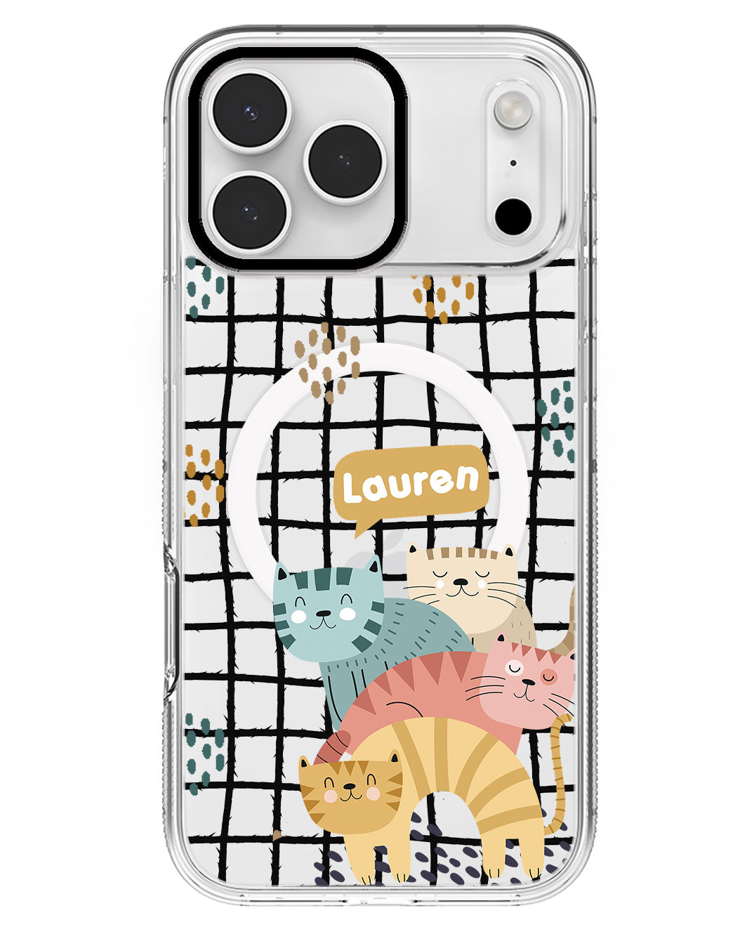 iPhone Rearguard MagSwap - Rainbow Meow 2.0