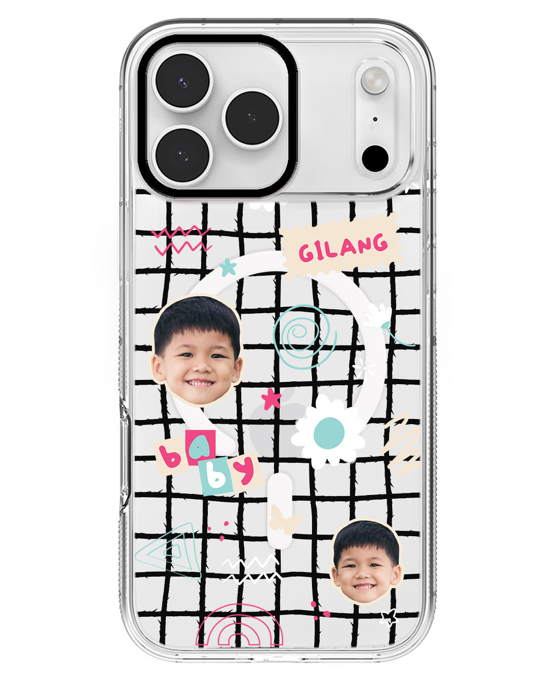 iPhone Rearguard MagSwap - Face Grid Abstract