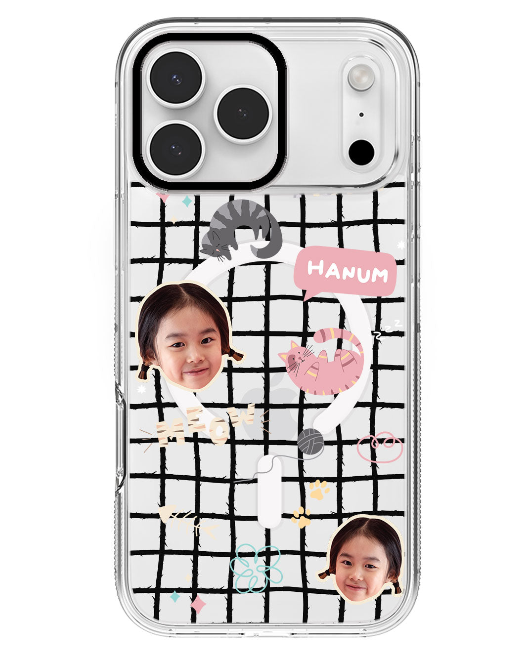 iPhone Rearguard MagSwap - Face Grid Kitty