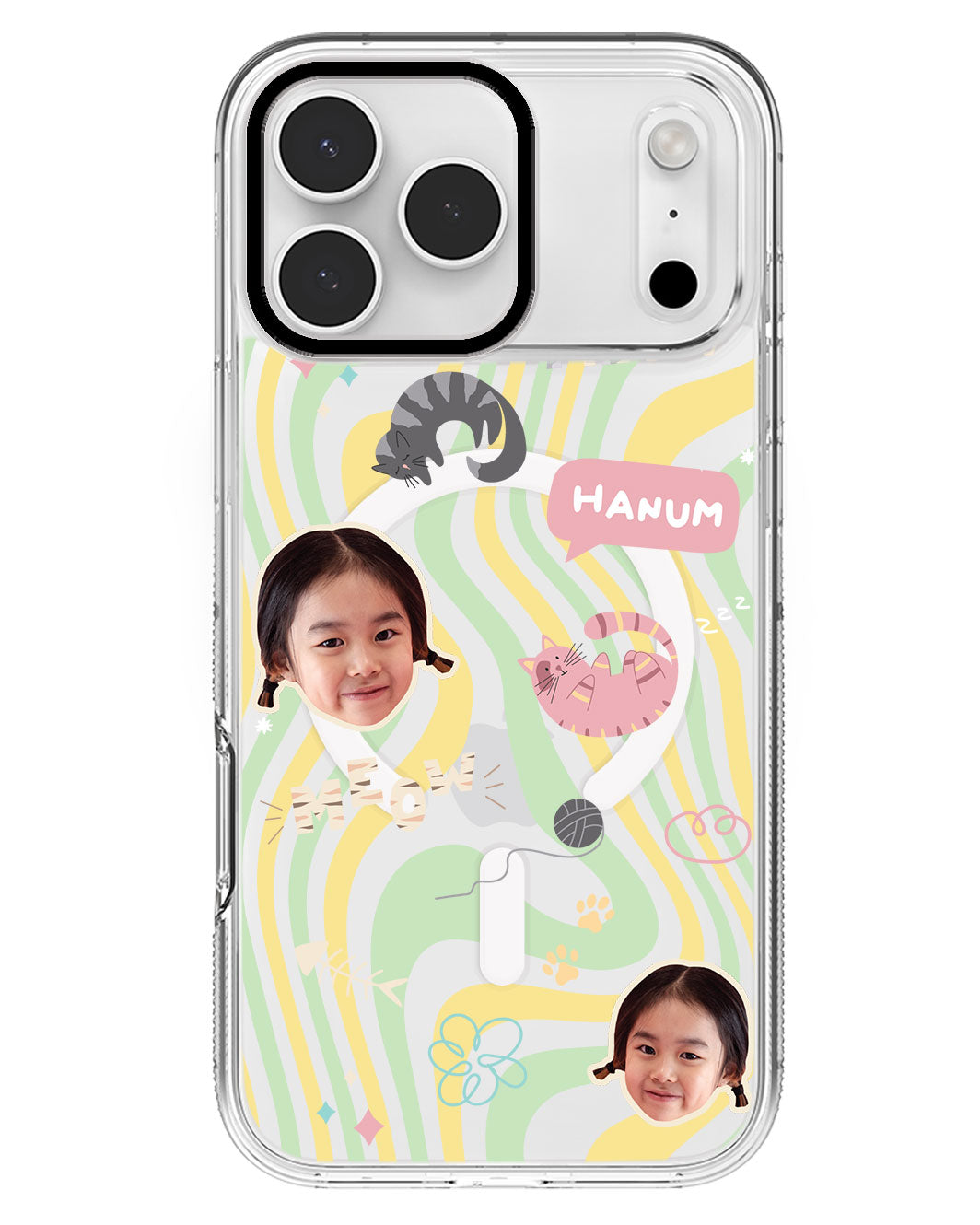 iPhone Rearguard MagSwap - Face Grid Kitty