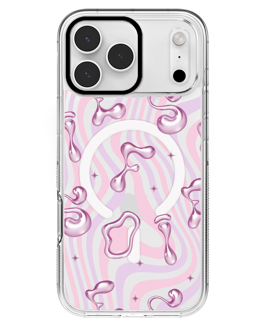 iPhone Rearguard MagSwap - Pink Chrome Monogram