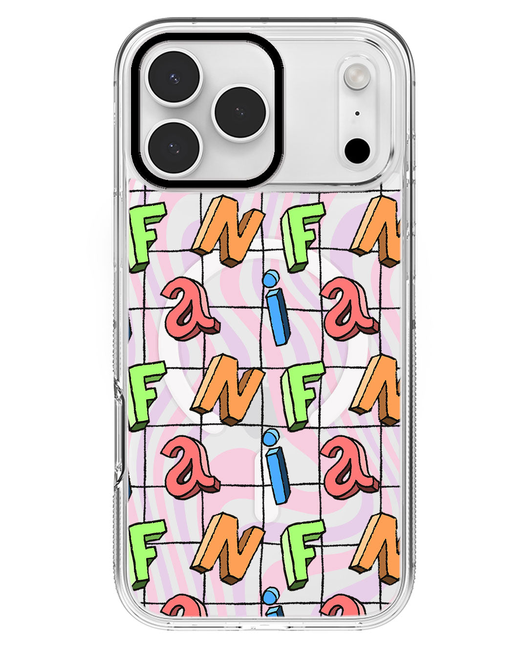 iPhone Rearguard MagSwap - Playful Monogram