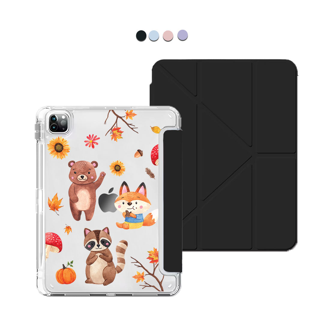 iPad Y-Fold Flip Cover - Autumn Animals