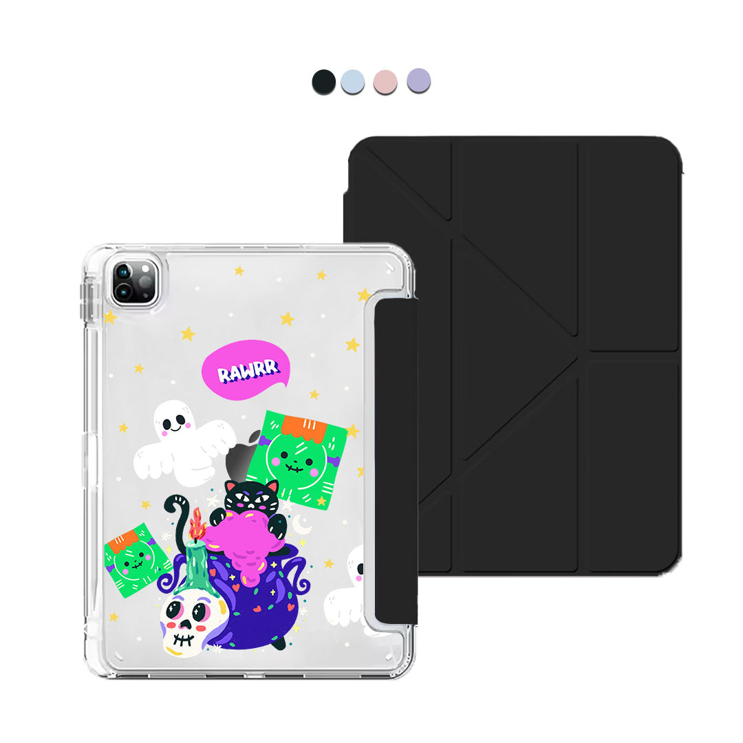 iPad Y-Fold Flip Cover - Cat Monster