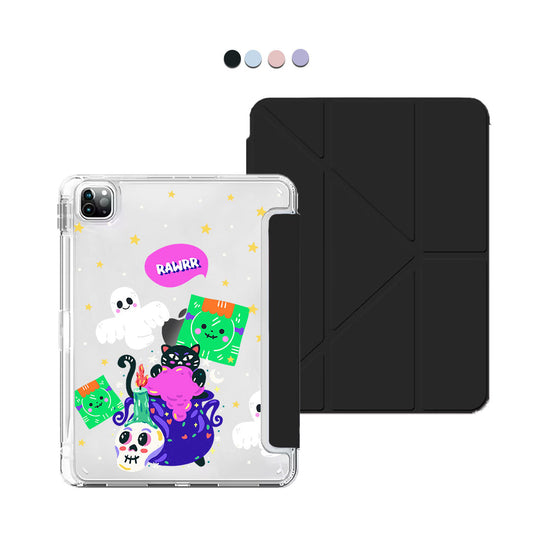 iPad Y-Fold Flip Cover - Cat Monster