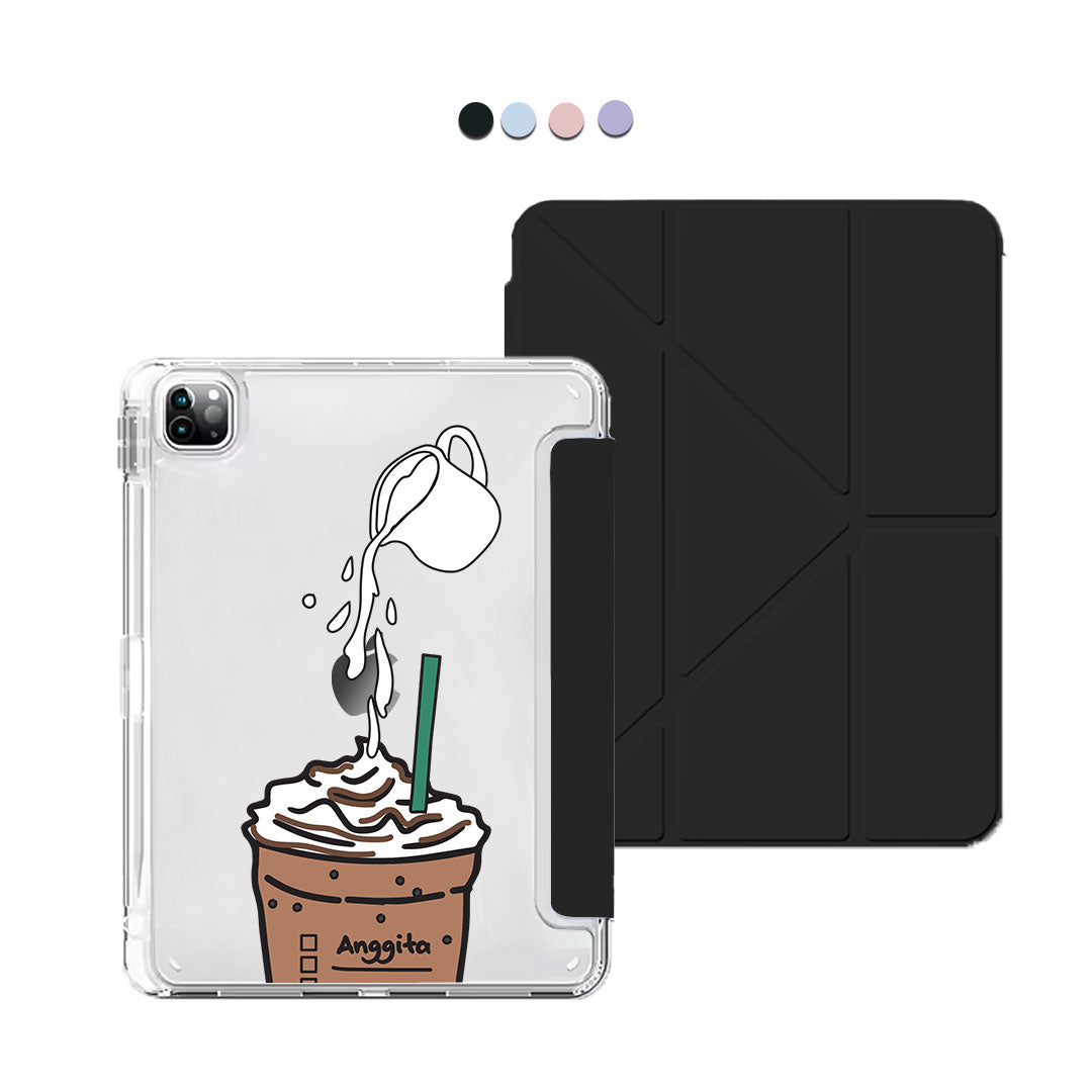 iPad Y-Fold Flip Cover - Coffee Frappe