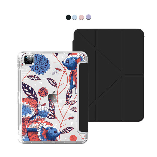 iPad Y-Fold Flip Cover - Fish and Floral 2.0