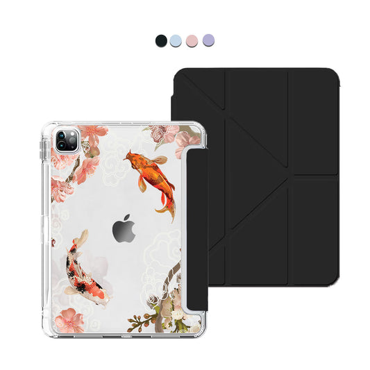 iPad Y-Fold Flip Cover - Oil Painting Koi