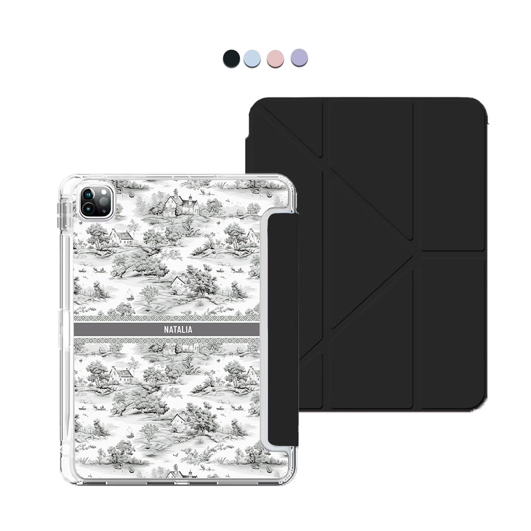 iPad Y-Fold Flip Cover - Toile du Juoy Boat House
