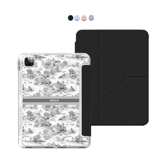 iPad Y-Fold Flip Cover - Toile du Juoy Boat House