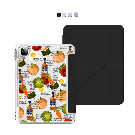 iPad Y-Fold Flip Cover - Food Can Talk Too