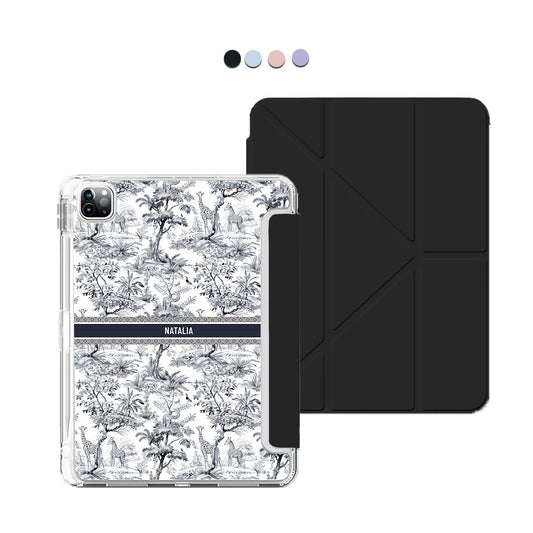 iPad Y-Fold Flip Cover - Toile du Juoy Giraffe