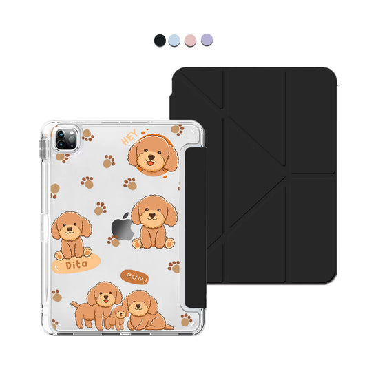 iPad Y-Fold Flip Cover - Poodle Squad 4.0