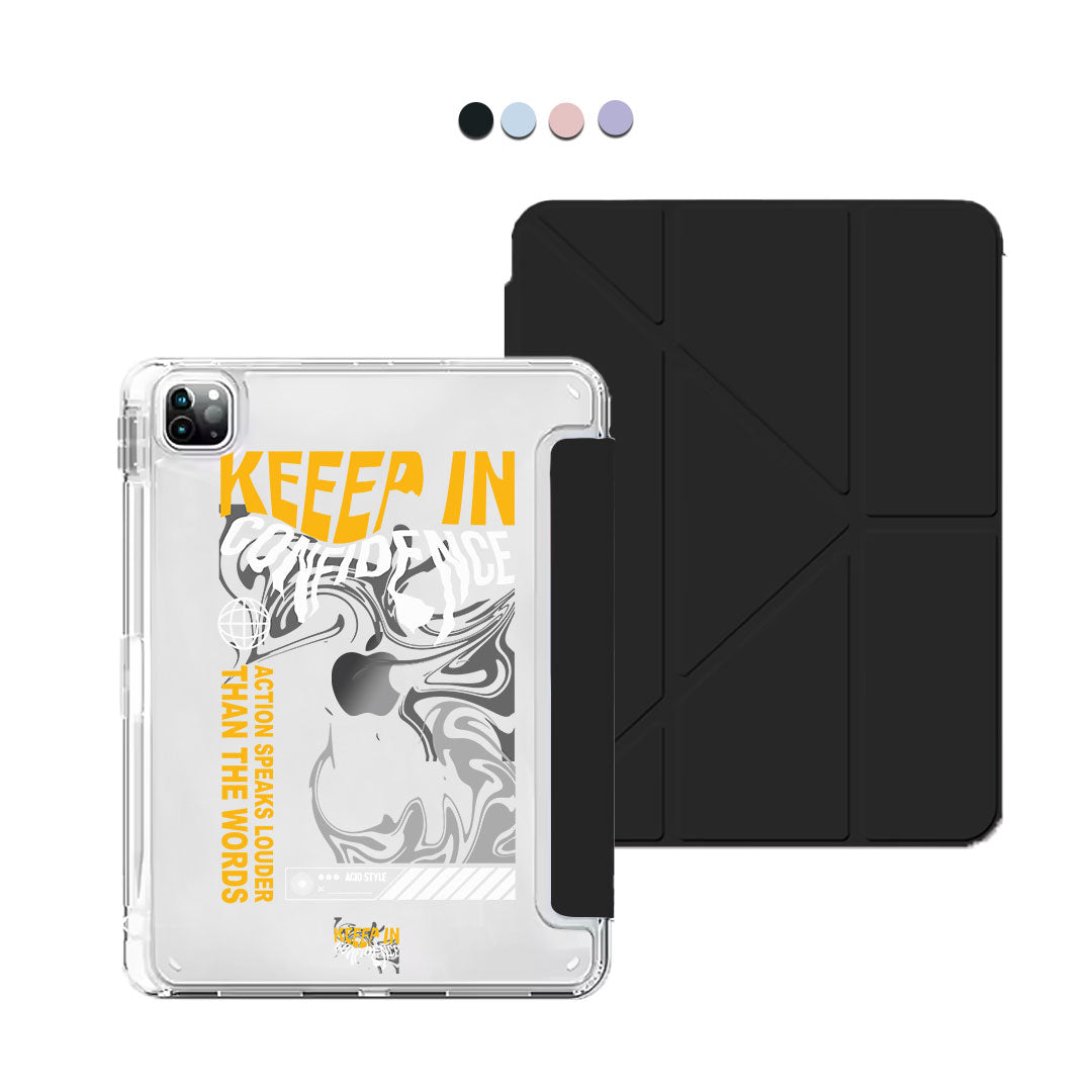 iPad Y-Fold Flip Cover - Keep in Confidence