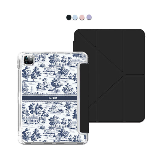iPad Y-Fold Flip Cover - Toile du Juoy Village