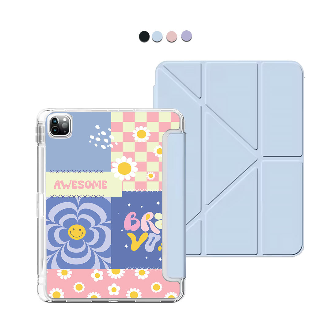 iPad Y-Fold Flip Cover - Abstract Quotes 4.0