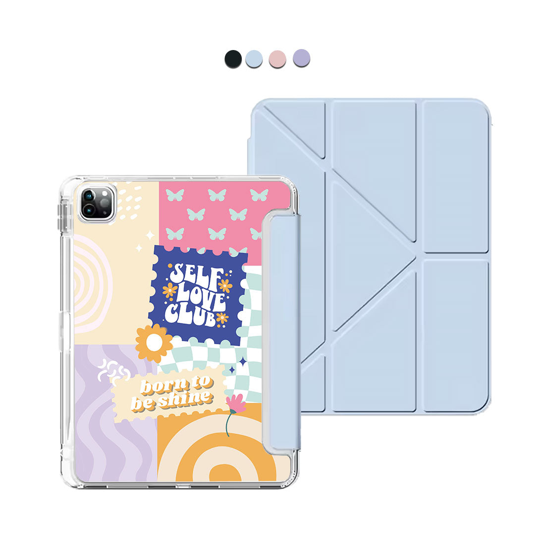 iPad Y-Fold Flip Cover - Abstract Quotes 7.0