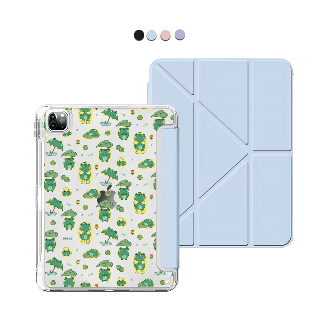 iPad Y-Fold Flip Cover - Happy Rain