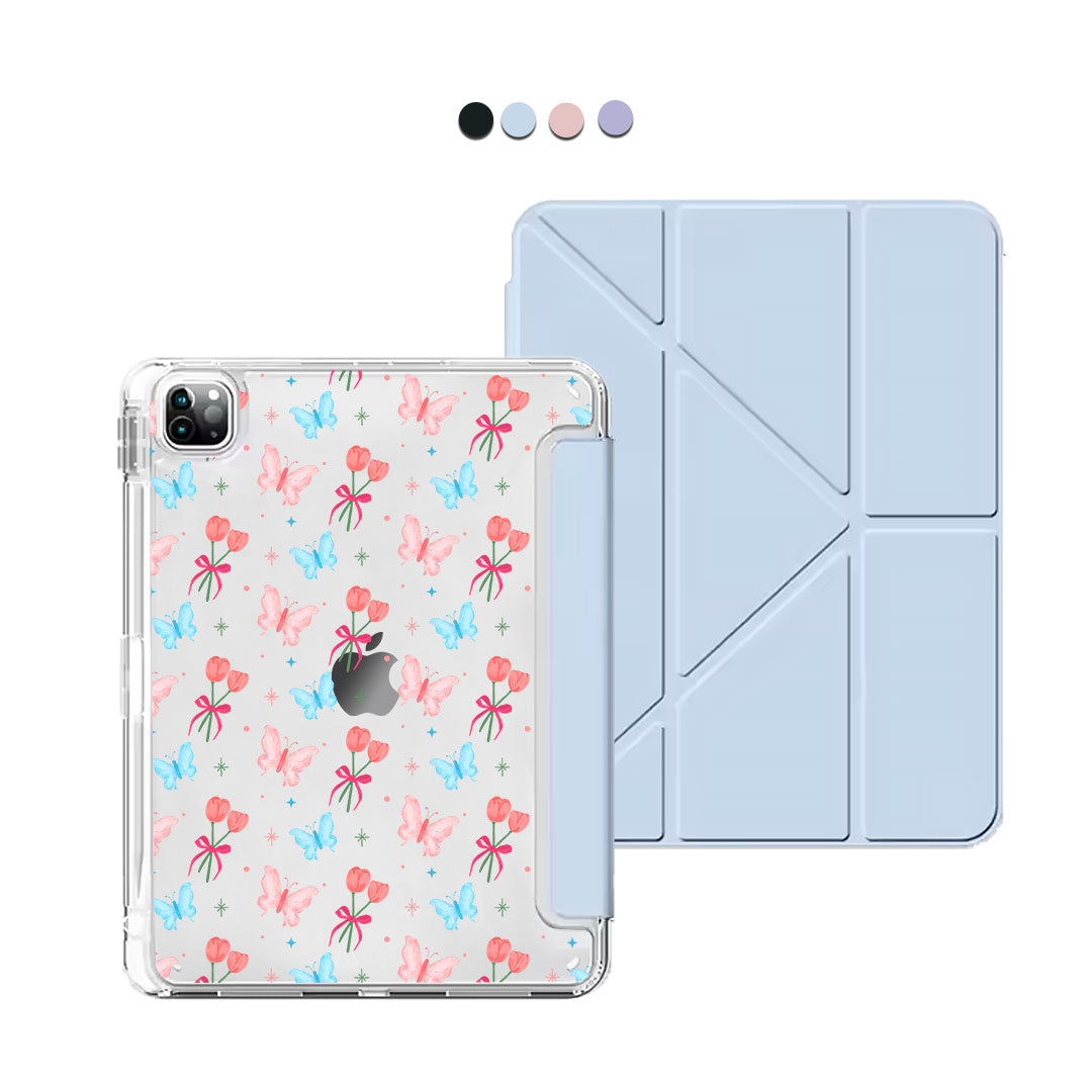 iPad Y-Fold Flip Cover - Coquette Butterfly
