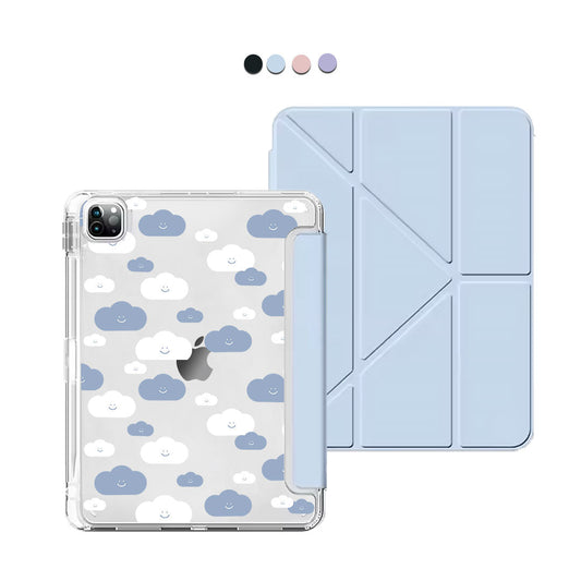iPad Y-Fold Flip Cover - Dark Clouds