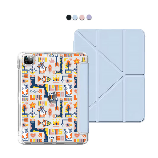 iPad Y-Fold Flip Cover - Life in Colour