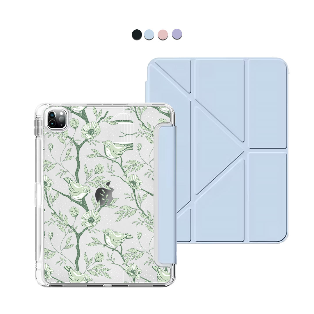 iPad Y-Fold Flip Cover - Lovebird Monochrome 4.0