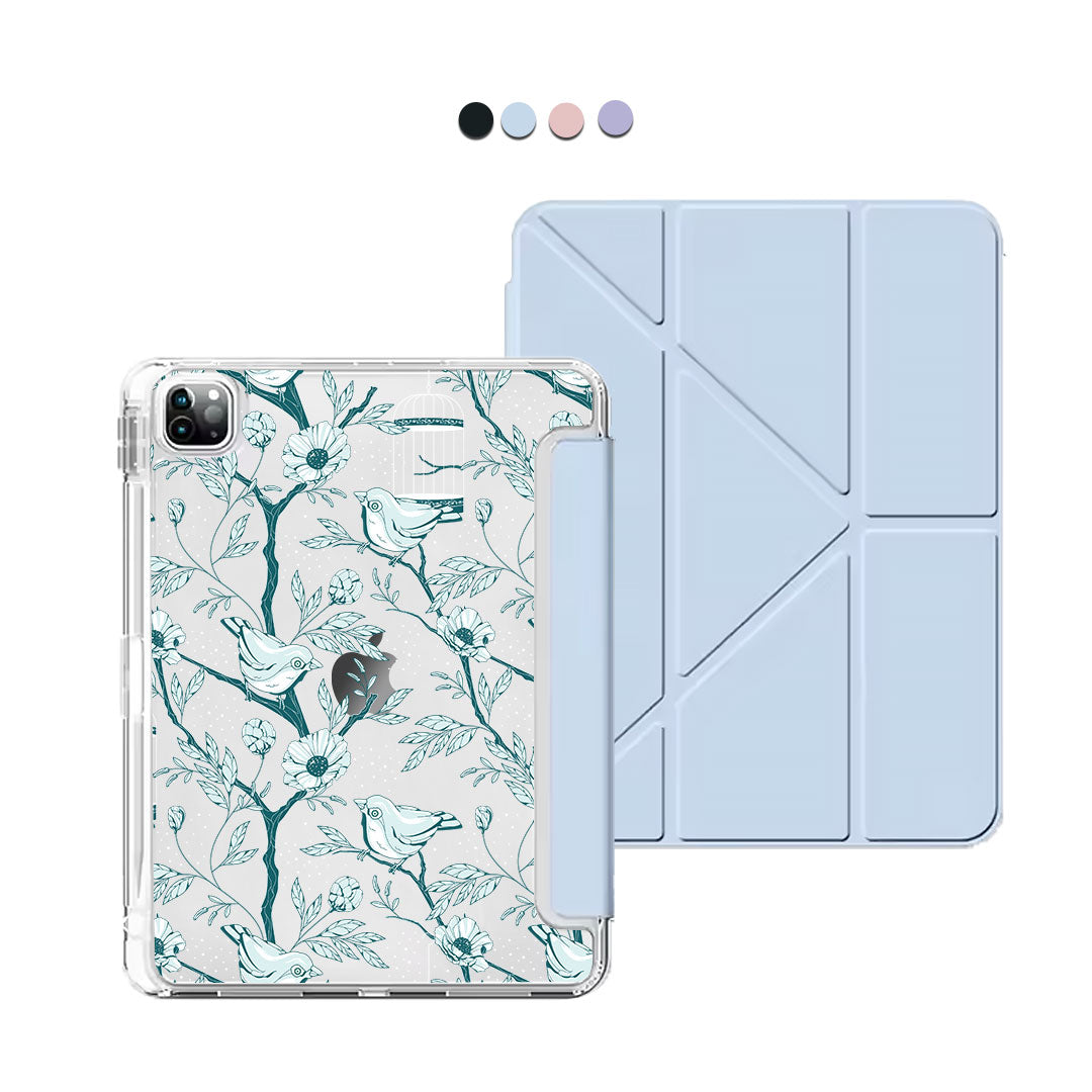 iPad Y-Fold Flip Cover - Lovebird Monochrome 6.0