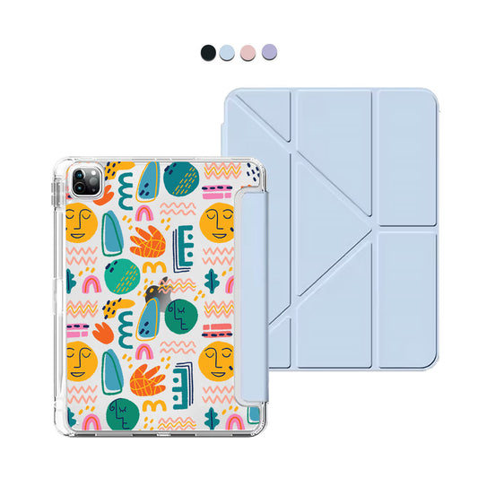 iPad Y-Fold Flip Cover - Silent Art