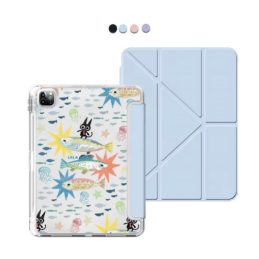 iPad Y-Fold Flip Cover - The Fish Surfer
