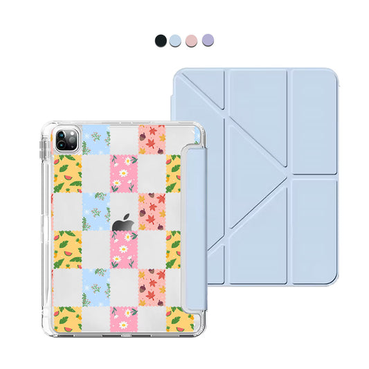iPad Y-Fold Flip Cover - Four Seasons Stamps