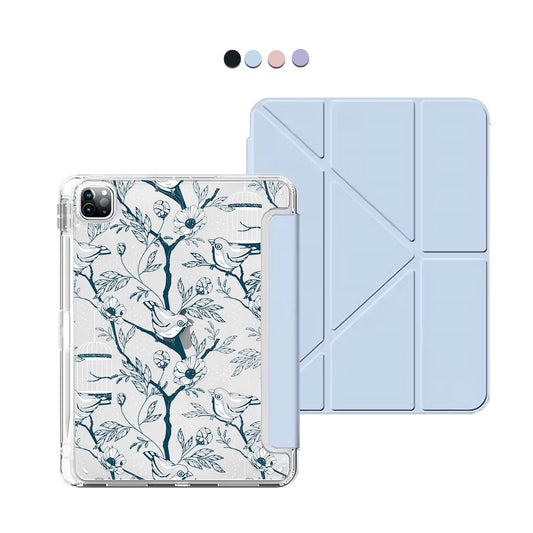 iPad Y-Fold Flip Cover - Lovebird Monochrome