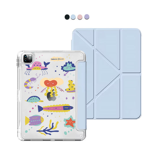 iPad Y-Fold Flip Cover - Ocean World