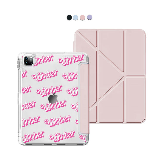 iPad Y-Fold Flip Cover - Barbie Monogram