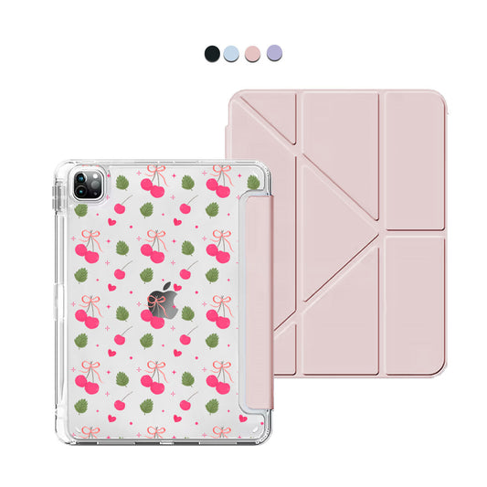 iPad Y-Fold Flip Cover - Coquette Cherry